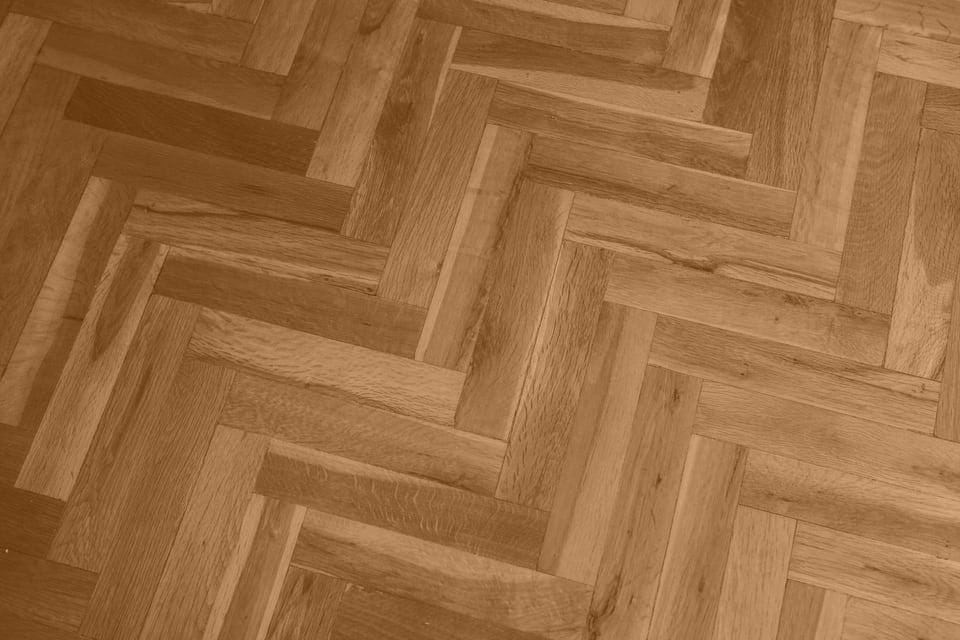 Suelo de parquet en espiga